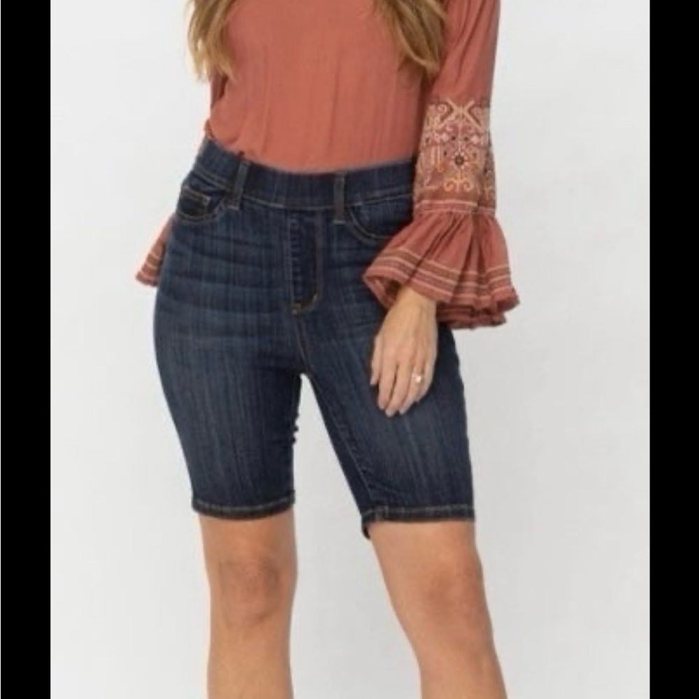 Judy Blue Dark Wash Denim Shorts New